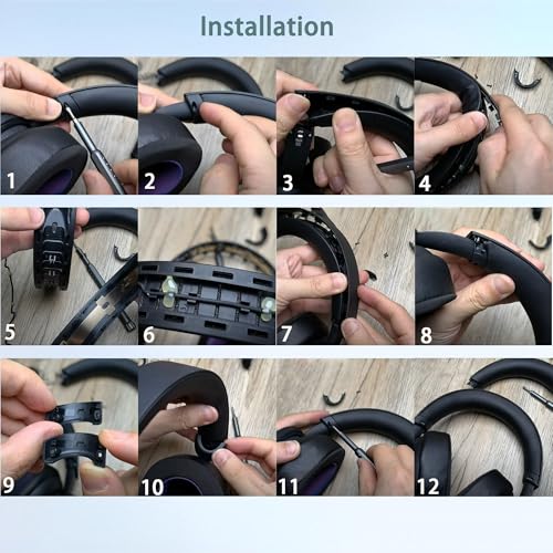 Ersatz-Ohrpolster und Kopfbandabdeckung Kompatibel mit Microsoft Xbox Kabelloses Stereo 20. Jubiläum Sonderedition Kopfhörer Headset, Ohrpolster Kissen (Proteinleder) Bild 5