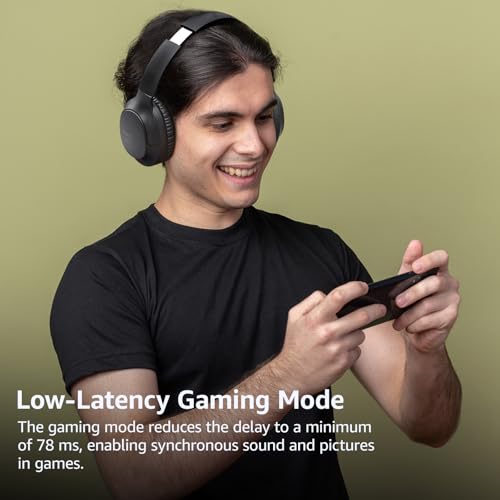 TOZO HA1 kabellose Over-Ear Bluetooth 5.4 Kopfhörer mit ENC für klare Anrufe, Noise Cancelling Kopfhörer mit 70 Std. Akkulaufzeit, Stereo-Tiefbass, faltbares Design, App- und Tastensteuerung, Schwarz Bild 6