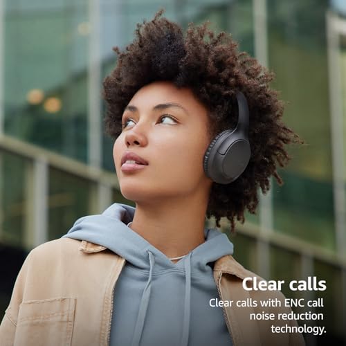 TOZO HA1 kabellose Over-Ear Bluetooth 5.4 Kopfhörer mit ENC für klare Anrufe, Noise Cancelling Kopfhörer mit 70 Std. Akkulaufzeit, Stereo-Tiefbass, faltbares Design, App- und Tastensteuerung, Schwarz Bild 7