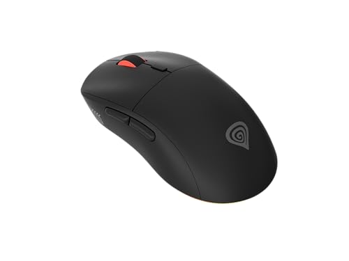 Genesis Zircon XIII Custom Kabellose Gaming Maus – PixArt PAW3395 Sensor (26.000 DPI), Hot-Swap Schalter, Austauschbare Gehäuseteile & Federn, 2.4GHz Wireless, RGB, 77g, Schwarz Bild 1