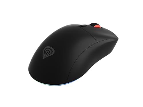 Genesis Zircon XIII Custom Kabellose Gaming Maus – PixArt PAW3395 Sensor (26.000 DPI), Hot-Swap Schalter, Austauschbare Gehäuseteile & Federn, 2.4GHz Wireless, RGB, 77g, Schwarz Bild 3