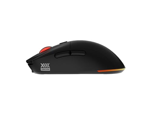 Genesis Zircon XIII Custom Kabellose Gaming Maus – PixArt PAW3395 Sensor (26.000 DPI), Hot-Swap Schalter, Austauschbare Gehäuseteile & Federn, 2.4GHz Wireless, RGB, 77g, Schwarz Bild 5