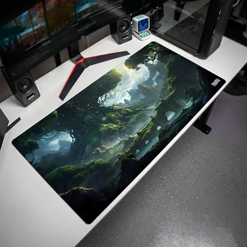 Tilt Premium Mauspad 1000x500x4mm Gaming Mousepad XXL | Rutschfester Schreibtischunterlage Groß für Schreibtisch und PC Gadgets | Wasserdichter Desk Mat (Tree of Civilization) Bild 2