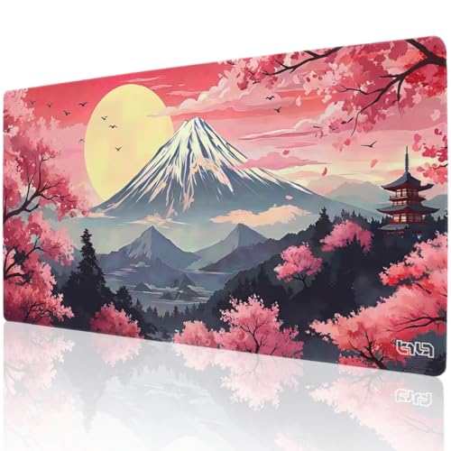Tilt Premium Mauspad 1000x500x4mm Gaming Mousepad XXL | Rutschfester Schreibtischunterlage Groß für Schreibtisch und PC Gadgets | Wasserdichter Desk Mat (Japanese Forest) Bild 1