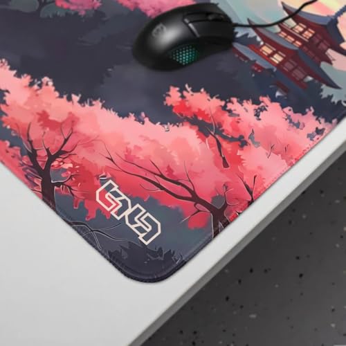 Tilt Premium Mauspad 1000x500x4mm Gaming Mousepad XXL | Rutschfester Schreibtischunterlage Groß für Schreibtisch und PC Gadgets | Wasserdichter Desk Mat (Japanese Forest) Bild 3