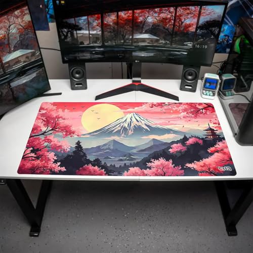 Tilt Premium Mauspad 1000x500x4mm Gaming Mousepad XXL | Rutschfester Schreibtischunterlage Groß für Schreibtisch und PC Gadgets | Wasserdichter Desk Mat (Japanese Forest) Bild 4