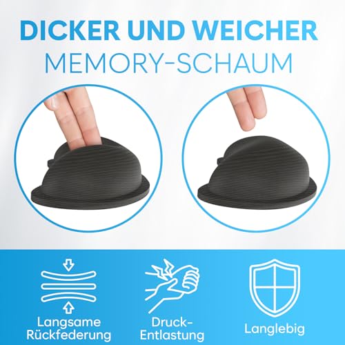 KLIM Wrist Rest - Handballenauflage Set für Tastatur und Maus - Gel Memory Foam - Ergonomische Handauflage für Tastatur und Mauspad - für Gaming und Büro - Schmerzfreie Handgelenke - Schwarz Bild 3