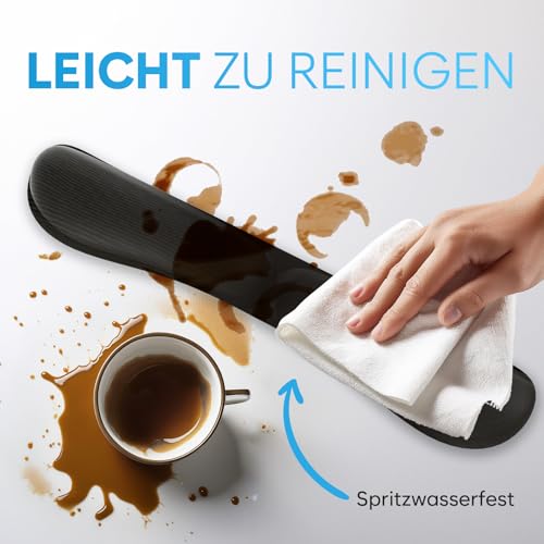 KLIM Wrist Rest - Handballenauflage Set für Tastatur und Maus - Gel Memory Foam - Ergonomische Handauflage für Tastatur und Mauspad - für Gaming und Büro - Schmerzfreie Handgelenke - Schwarz Bild 4