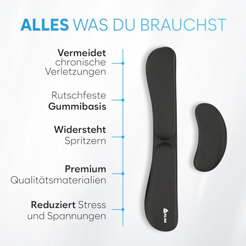 KLIM Wrist Rest - Handballenauflage Set für Tastatur und Maus - Gel Memory Foam - Ergonomische Handauflage für Tastatur und Mauspad - für Gaming und Büro - Schmerzfreie Handgelenke - Schwarz Bild 5