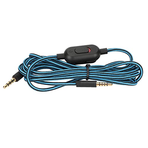 Wakects Gaming-Headset-Kabel, Lautstärkeregler und Stummschalter, Kopfhörer-Soundkabel für G Pro G Pro X G433 G233 Gaming-Headset, 2 M Länge (Blue) Bild 1