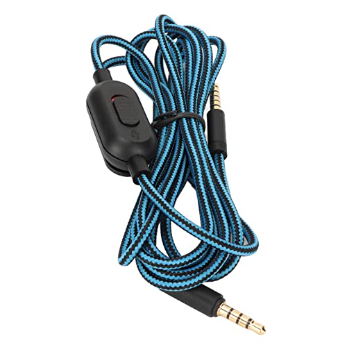 Wakects Gaming-Headset-Kabel, Lautstärkeregler und Stummschalter, Kopfhörer-Soundkabel für G Pro G Pro X G433 G233 Gaming-Headset, 2 M Länge (Blue) Bild 3