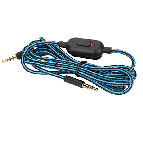 Wakects Gaming-Headset-Kabel, Lautstärkeregler und Stummschalter, Kopfhörer-Soundkabel für G Pro G Pro X G433 G233 Gaming-Headset, 2 M Länge (Blue) Bild 4
