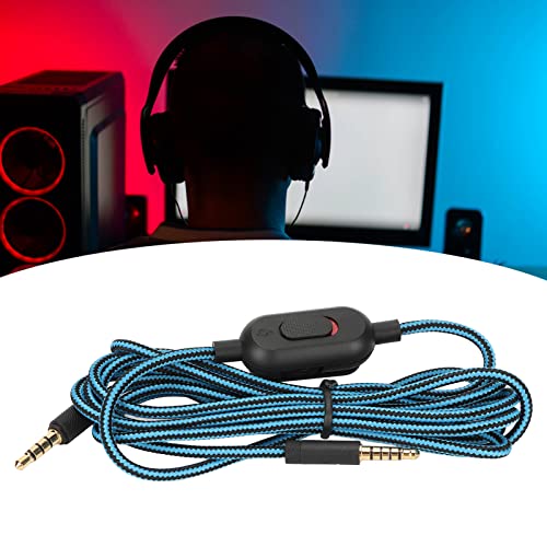Wakects Gaming-Headset-Kabel, Lautstärkeregler und Stummschalter, Kopfhörer-Soundkabel für G Pro G Pro X G433 G233 Gaming-Headset, 2 M Länge (Blue) Bild 5