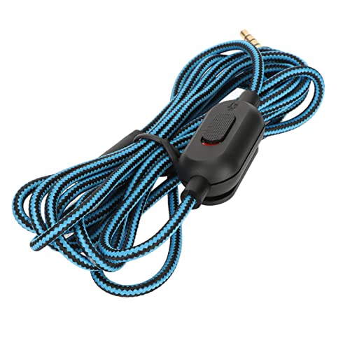 Wakects Gaming-Headset-Kabel, Lautstärkeregler und Stummschalter, Kopfhörer-Soundkabel für G Pro G Pro X G433 G233 Gaming-Headset, 2 M Länge (Blue) Bild 7