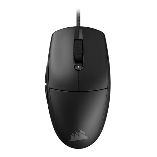 Corsair M55 Leichte FPS-Gaming-Maus mit Kabel – 16.000 DPI – Sechs Programmierbare Schaltflächen – Texturierte Seitengriffe – Schwarz Bild 1