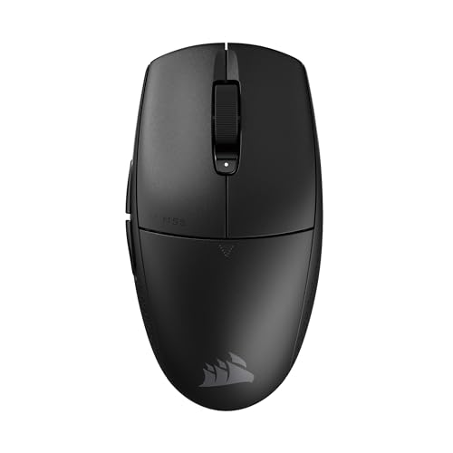 Corsair M55 Wireless Leichte FPS-Gaming-Maus – 2,4GHz & Bluetooth – 24.000 DPI – Langlebige Lebensdauer der Batterie – Sechs Programmierbare Schaltflächen – Texturierte Seitengriffe – Schwarz Bild 1