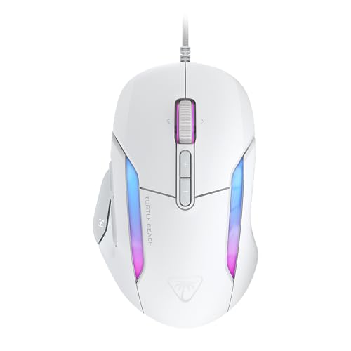 Turtle Beach Kone II – Ergonomische RGB-Gaming-Maus, 26K DPI Optischer Sensor, optische Schalter mit 100 Mio. klick-Lebensdauer, 23 programmierbare Funktionen, 4D-Scroll-Rad, Weiß Bild 1