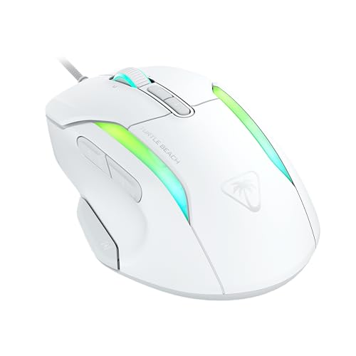 Turtle Beach Kone II – Ergonomische RGB-Gaming-Maus, 26K DPI Optischer Sensor, optische Schalter mit 100 Mio. klick-Lebensdauer, 23 programmierbare Funktionen, 4D-Scroll-Rad, Weiß Bild 6