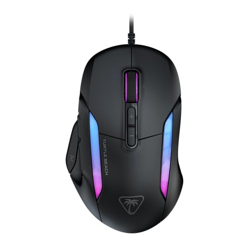 Turtle Beach Kone II – Ergonomische RGB-Gaming-Maus, 26K DPI Optischer Sensor, optische Schalter mit 100 Mio. klick-Lebensdauer, 23 programmierbare Funktionen, 4D-Scroll-Rad, Schwarz Bild 1