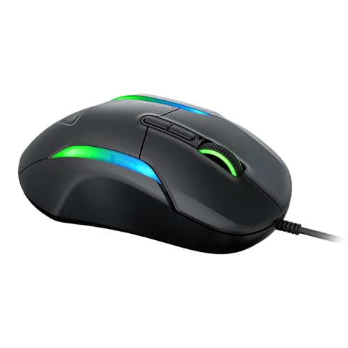 Turtle Beach Kone II – Ergonomische RGB-Gaming-Maus, 26K DPI Optischer Sensor, optische Schalter mit 100 Mio. klick-Lebensdauer, 23 programmierbare Funktionen, 4D-Scroll-Rad, Schwarz Bild 4