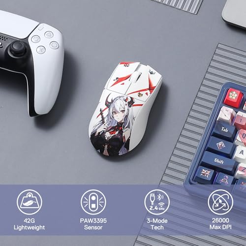 Redragon M916AK-PRO 3-Modus Kabellose Gaming-Maus, 49G ultraleichte 26K DPI Maus mit ergonomischem Griff, vollständig programmierbare Tasten, Software unterstützt DIY-Tastenkombinationen und DPI Bild 2
