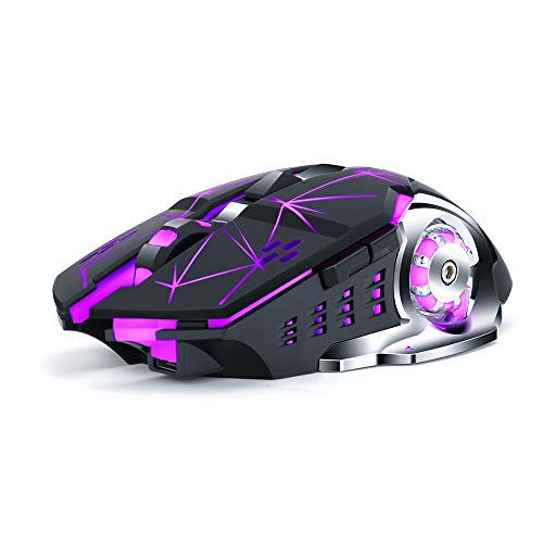 Thunder Wolf Q13 Ladestummschaltung, kabellose Maus, Gaming-Business, leuchtende mechanische Maus, grenzüberschreitend [Q13 Dual-Modus], Sterngrau Bild 4