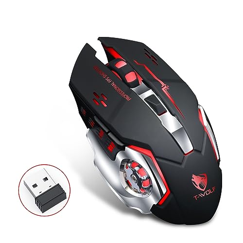 Thunder Wolf Q13 Ladestummschaltung, kabellose Maus, Gaming-Business, leuchtende mechanische Maus, grenzüberschreitend [Q13 Dual-Modus], Sterngrau Bild 5