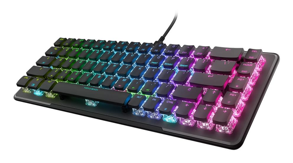 Turtle Beach Vulcan II Mini – 65% optisch-mechanische Gaming-Tastatur mit anpassbarer RGB-Beleuchtung, Tastenduplikator-Technologie, Aluminiumplatte, Schwarz Bild 4
