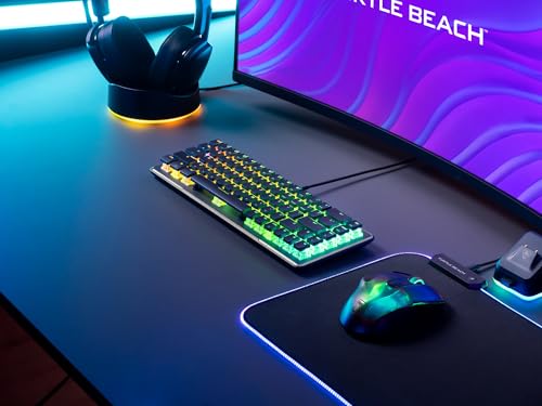 Turtle Beach Vulcan II Mini – 65% optisch-mechanische Gaming-Tastatur mit anpassbarer RGB-Beleuchtung, Tastenduplikator-Technologie, Aluminiumplatte, Schwarz Bild 5