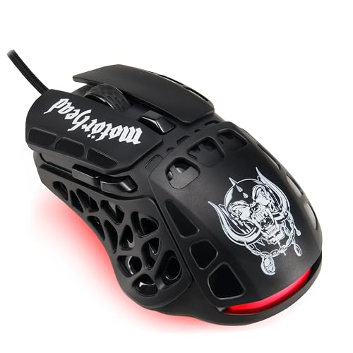 Subsonic-Motorhead Kabelgebundene Gaming-Maus - 7200 Dpi Optische Sensor-Gaming-Maus - Ergonomische Form - 7 Programmierbare Tasten - Offiziell lizenziertes Geschenk Bild 1