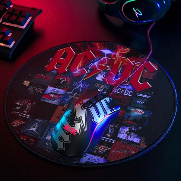 Subsonic-AC/DC Kabelgebundene Gaming-Maus - 7200 Dpi Optische Sensor-Gaming-Maus - Ergonomische Form - 7 Programmierbare Tasten - Offiziell lizenziertes Geschenk Bild 2