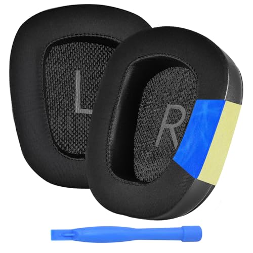 Ersatz Ohrpolster für Logitech G935 / G933 Kopfhörer von MMOBIEL - Kühlgel Kopfhörer Ohrpolster für G230, G231, G233, G332, G35, G430, G431, G432, G433, G533, G633, G633S, G635, G930, G933S – Schwarz Bild 1