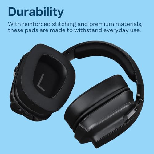 Ersatz Ohrpolster für Logitech G935 / G933 Kopfhörer von MMOBIEL - Kühlgel Kopfhörer Ohrpolster für G230, G231, G233, G332, G35, G430, G431, G432, G433, G533, G633, G633S, G635, G930, G933S – Schwarz Bild 5