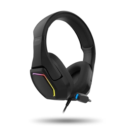 KROM KOPA 7.1 – USB-Gaming-Headset mit virtuellem 7.1-Sound, RGB-Rainbow-Beleuchtung, 50-mm-Treibern, omnidirektionalem Mikrofon, Lautstärke am Headset, verstellbarem Kopfband, Schwarz Bild 4