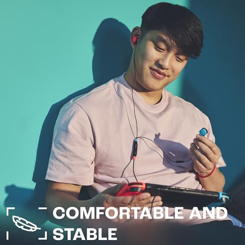 JBL Quantum 50N, kabelgebundenes In-Ear Gaming-Headset mit JBL QuantumSOUND Signature, Sprackfokus-Mikrofon, Lautstärke-Slider und Stummschaltung, Multi-Plattform-Kompatibilität, Twistlock, Blau/Rot Bild 3