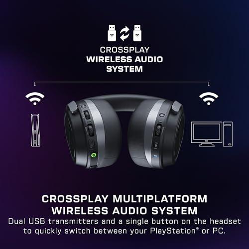 Turtle Beach Stealth 700 Kabelloses Multiplattform-Headset für PS5, PS4, PC und Mobilgeräte, Schwarz Bild 2