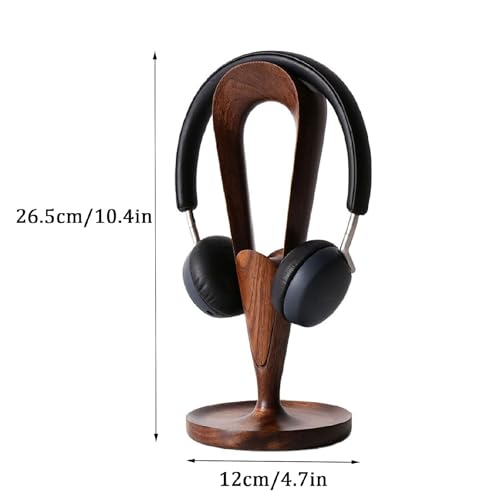Kopfhörerständer, Massivholz-Desktop-Headset-Rack, kreativer Headset-Rack, Aufbewahrungsregal für PC-Gaming, Büro-PC-Gaming-Headset-Ständer Bild 3