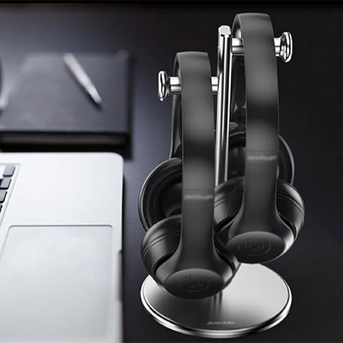 Headset-Halter, Aluminium-Doppel-Headset-Ständer, Kopfhörerständer, am Kopf montierter Gaming-Headset-Halter für alle Kopfhörergrößen Bild 2