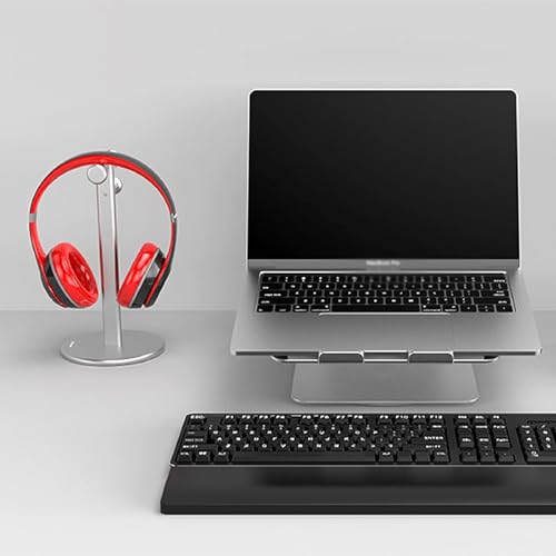 Headset-Halter, Aluminium-Doppel-Headset-Ständer, Kopfhörerständer, am Kopf montierter Gaming-Headset-Halter für alle Kopfhörergrößen Bild 5