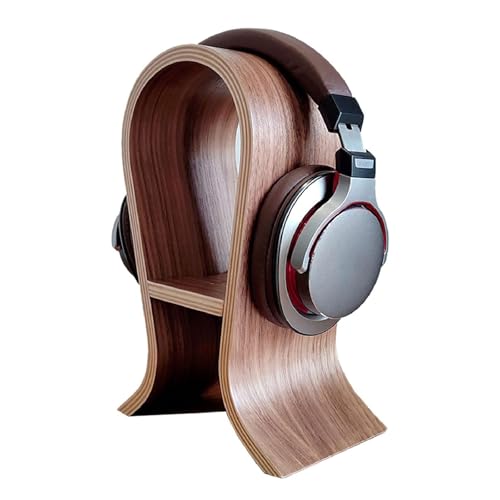 Kopfhörerständer/Headset-Halter aus Holz, Walnuss-Finish, Gaming-Kopfhörer-Display, kreatives Computer-Kopfhörer-Regal, Headset-Aufhänger Bild 1