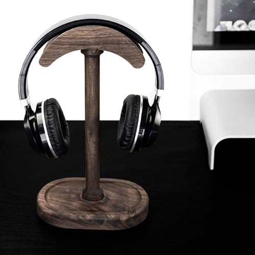 Kopfhörerständer, gebogener Headset-Ständer, Holz-Headset-Ständer für den Schreibtisch, universeller Kopfhörerhalter für die meisten Musik-Gaming-Headsets Bild 2