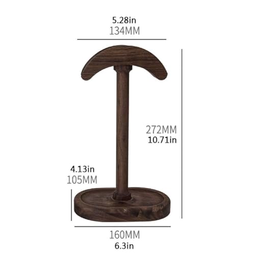 Kopfhörerständer, gebogener Headset-Ständer, Holz-Headset-Ständer für den Schreibtisch, universeller Kopfhörerhalter für die meisten Musik-Gaming-Headsets Bild 3