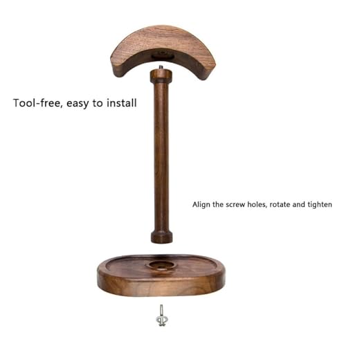 Kopfhörerständer, gebogener Headset-Ständer, Holz-Headset-Ständer für den Schreibtisch, universeller Kopfhörerhalter für die meisten Musik-Gaming-Headsets Bild 4