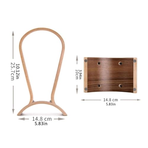TOMRAIN Kopfhörerständer aus Holz, doppelt gewölbter Kopfhörerhalter, Headset-Aufhänger. Universeller Kopfhörerhalter für die meisten Musik-Gaming-Headsets Bild 3