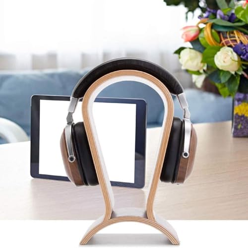 TOMRAIN Kopfhörerständer aus Holz, doppelt gewölbter Kopfhörerhalter, Headset-Aufhänger. Universeller Kopfhörerhalter für die meisten Musik-Gaming-Headsets Bild 4