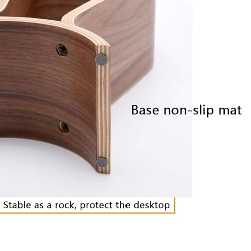 TOMRAIN Kopfhörerständer aus Holz, doppelt gewölbter Kopfhörerhalter, Headset-Aufhänger. Universeller Kopfhörerhalter für die meisten Musik-Gaming-Headsets Bild 6
