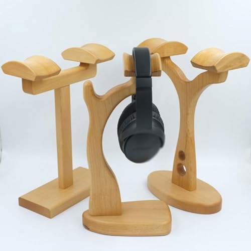 TOMRAIN Holz-Kopfhörerständer, Doppel-Headset-Ständer für Schreibtisch, Gaming-Headset-Halter, Kopfhörerständer, universeller Over-Ear-Headset-Ständer Bild 4