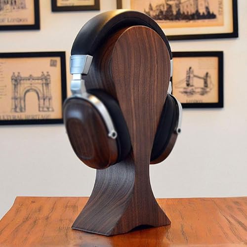 TOMRAIN Kopfhörerständer aus Holz, gebogener Headset-Ständer, Gaming-Headset-Halter mit Schwerer Basis, Gaming-Headset-Halter für alle Headsets Bild 2