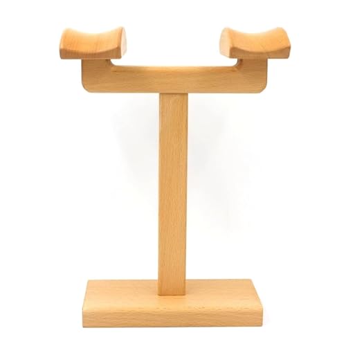 TOMRAIN Holz-Kopfhörerständer, Doppel-Headset-Ständer für Schreibtisch, Gaming-Headset-Halter, Kopfhörerständer, universeller Over-Ear-Headset-Ständer Bild 1