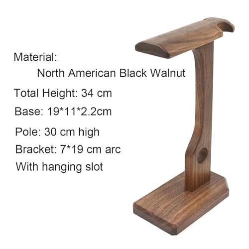 TOMRAIN Kopfhörerhalter aus Holz, Gaming-Headset-Halter mit Schwerer Basis, Schreibtisch-Display-Regal, Headset-Halter, universeller Over-Ear-Headset-Ständer Bild 2